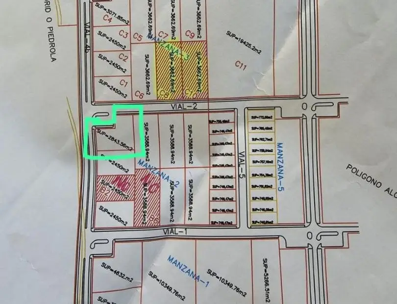 Parcela en venta en Alcanzar De San Juan, Poligono, de 2841 m2 por 170.000 €, Ref. 303 en Alcanzar de San Juan