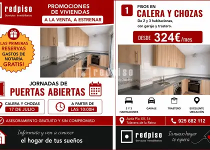 Piso en venta en Calle Picasso, Sur, Calera y Chozas, Toledo en Calera y Chozas